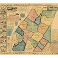 thumbnail image 1 of Historic County Map - Somerset County Pennsylvania - Walker 1860 - 25.63 x 23 - Vintage Wall Art, 1 of 5