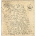thumbnail image 1 of Historic County Map - Tyler County Texas - Rowe 1897 - Vintage Wall Art, 1 of 4