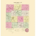 thumbnail image 1 of Historic County Map - Wilson County Kansas - Everts 1887 - 23 x 23.86 - Vintage Wall Art, 1 of 5