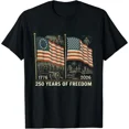 thumbnail image 1 of Historic Flag 250 Years Freedom Celebration 1776 2026 Unisex T-Shirt, up to size 5XL, 1 of 2