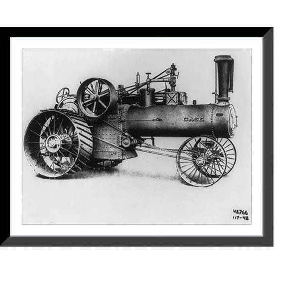 Historic Framed Print, 1906 tractor, 17-7/8" x 21-7/8"