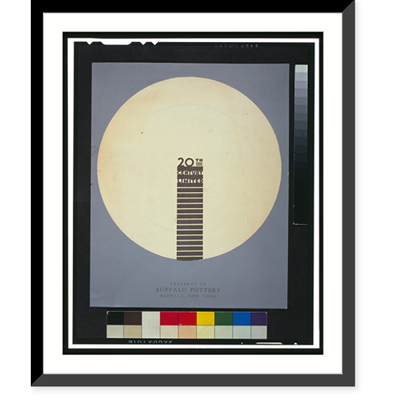 Historic Framed Print, 20th Century Limited Property of Buffalo Pottery, Buffalo, New York., 17-7/8" x 21-7/8"