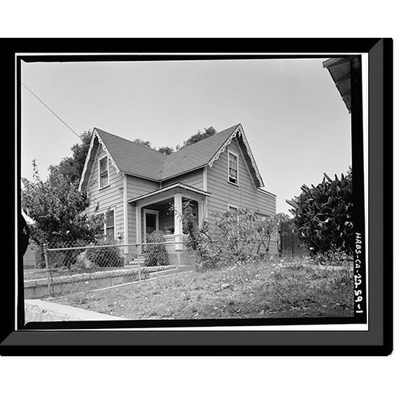 Historic Framed Print, 326 West Ortega Street (House), Santa Barbara, Santa Barbara County, CA, 17-7/8" x 21-7/8"