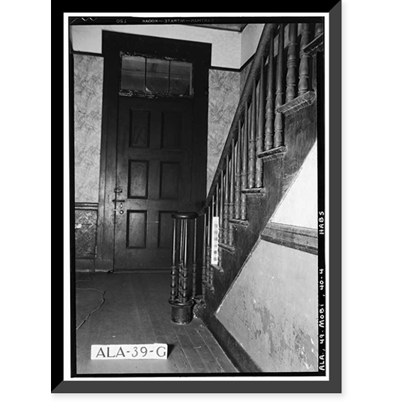 Historic Framed Print, 351 Saint Michael Street (House), Mobile, Mobile County, AL - 4, 17-7/8" x 21-7/8"