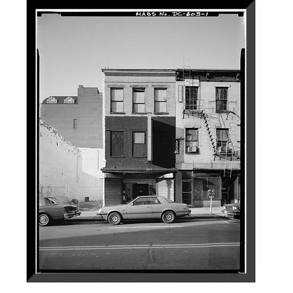 Historic Framed Print, 639 D Street, Northwest (Commercial Building), Washington, District of Columbia, DC, 17-7/8" x 21-7/8"