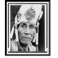 thumbnail image 1 of Historic Framed Print, A Klamath head-dress, 17-7/8" x 21-7/8", 1 of 9