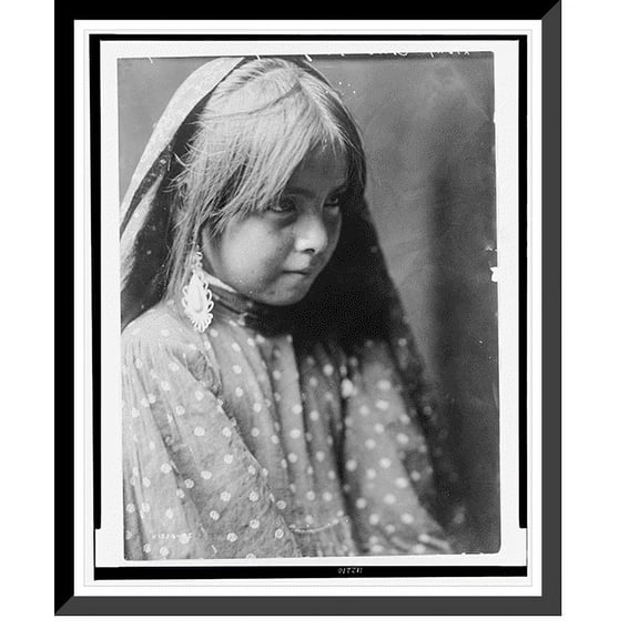 Historic Framed Print, A Nambe girl, 17-7/8" x 21-7/8"