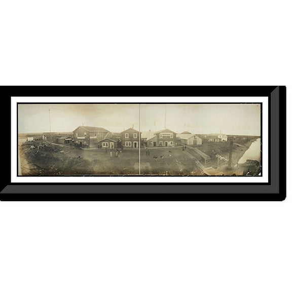 Historic Framed Print, AK Circle City 1899 PHOTO, 36-3/8" x 8-3/8"