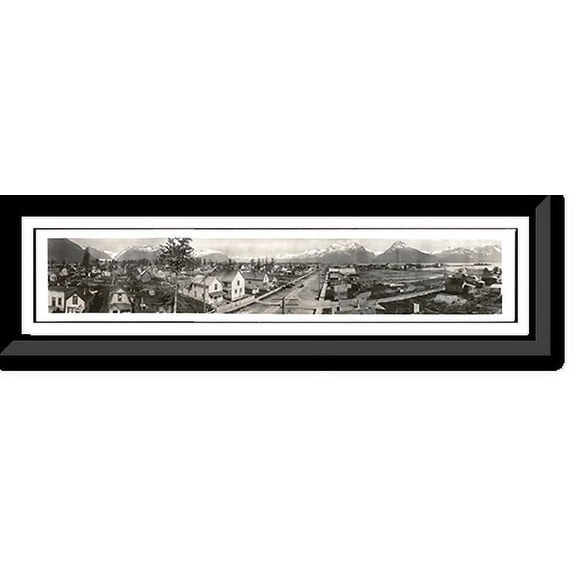 Historic Framed Print, AK Valdez 1915 PHOTO, 36-3/8" x 8-3/8"