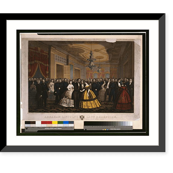 Historic Framed Print, Abraham Lincoln's last reception.Hohenstein. - 2, 17-7/8" x 21-7/8"