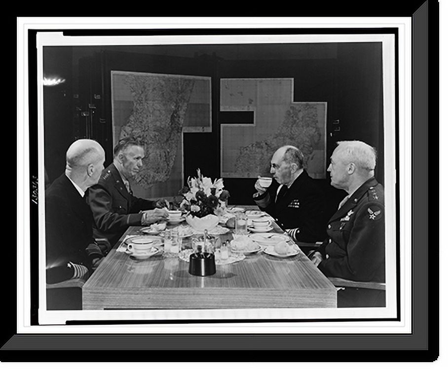 Historic framed print admiral william leahy right rear seated with