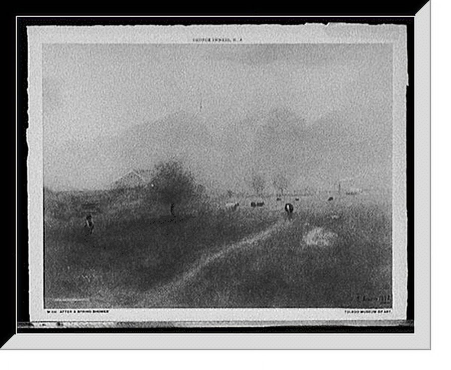 Historic Framed Print, After a spring shower, 17-7/8