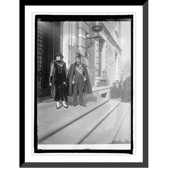 Historic Framed Print, Amb. & Signora de Martino, 1/1/26, 17-7/8" x 21-7/8"