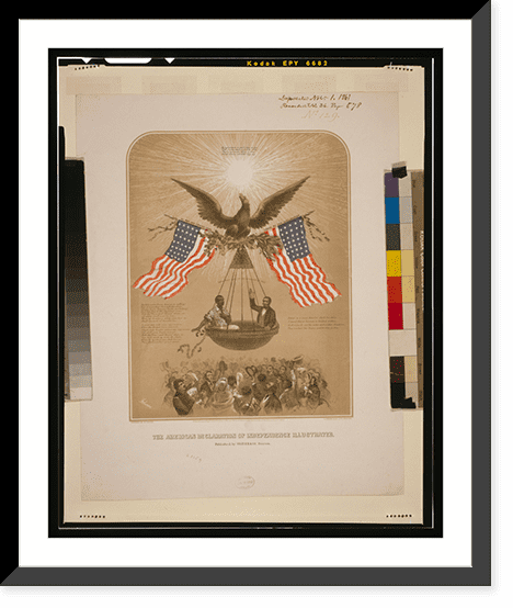 Historic Framed Print, The American Declaration of Independence ...
