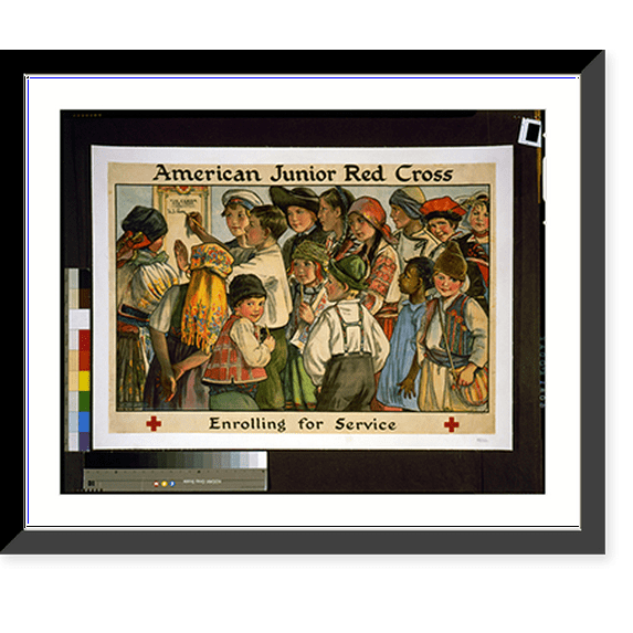 Historic Framed Print, American Junior Red Cross Enrolling for service.A.M. Upjohn., 17-7/8" x 21-7/8"