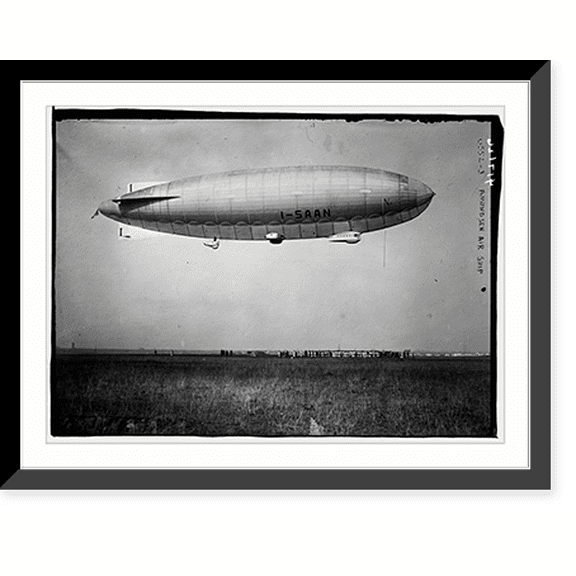 Historic Framed Print, Amundsen (blimp) Air Ship I - SAAN, 17-7/8" x 21-7/8"