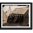 thumbnail image 1 of Historic Framed Print, Aquia Creek Landing Virginia. Group of Commissary clerks, 17-7/8" x 21-7/8", 1 of 9