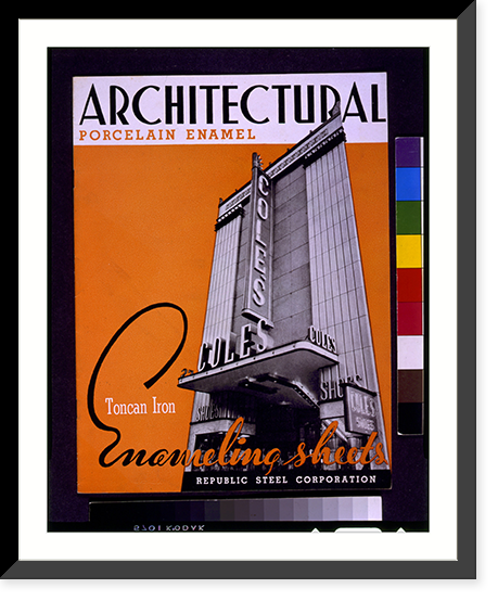 Historic Framed Print, Architectural porcelain enamel. Toncan iron ...