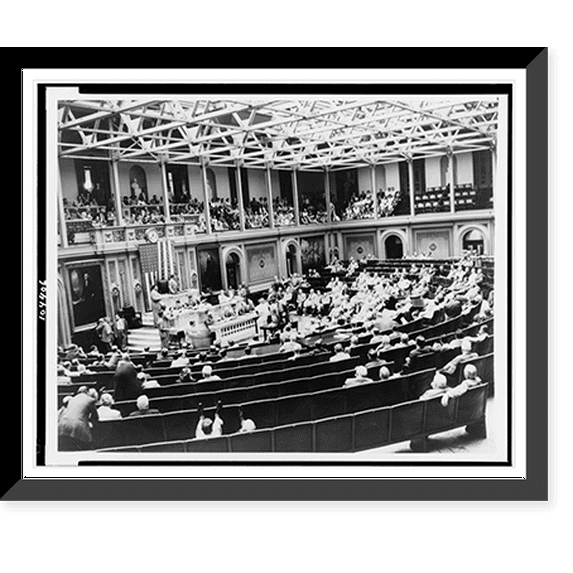 Historic Framed Print, As Congress meets in special session.International News Photos ; photo by R.H. Brockhurst., 17-7/8" x 21-7/8"