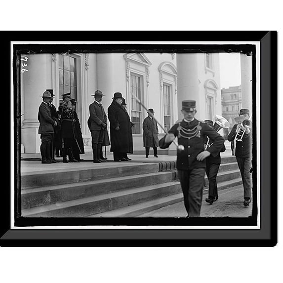 Historic Framed Print, BOY SCOUTS. VISIT OF SIR ROBERT BADEN-POWELL TO D.C. REVEIWING PARADE: ALL OR SOME OF FOREGOING, 17-7/8" x 21-7/8"