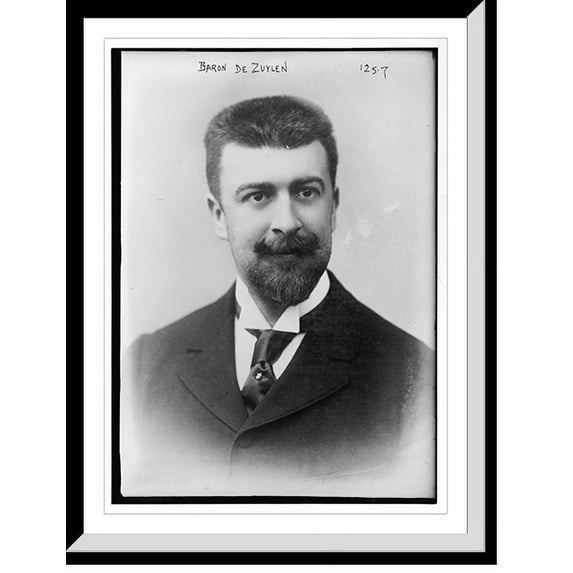 Historic Framed Print, Baren de Zulylen, portrait bust, 17-7/8" x 21-7/8"