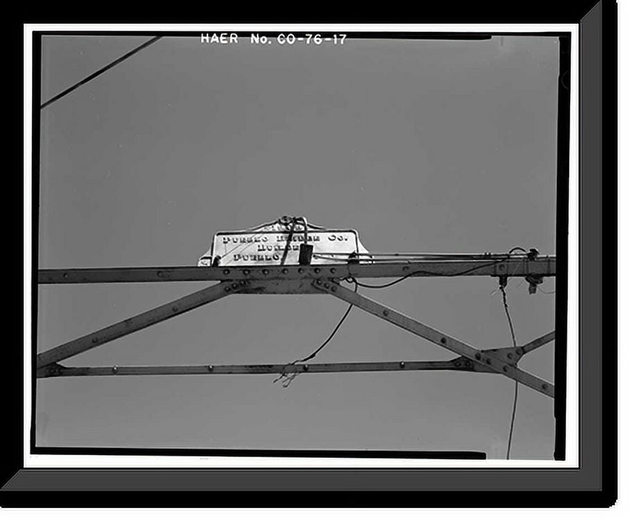 Historic Framed Print, Baxterville Bridge, Spanning Rio Grande River at