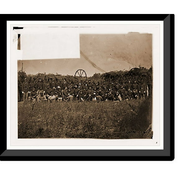 Historic Framed Print, Bealton Virginia. Company K 93d new York Infantry headquarters guard. Army of the P, 17-7/8" x 21-7/8"