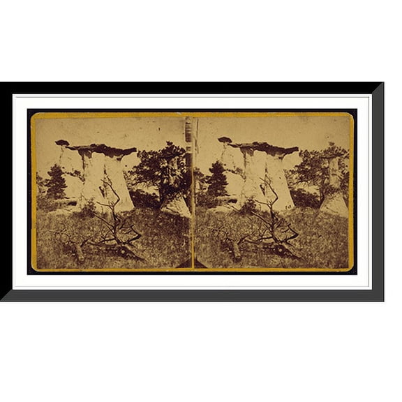 Historic Framed Print, Beautiful Monument Group in Monument Park near Colorado City, 17-7/8" x 21-7/8"