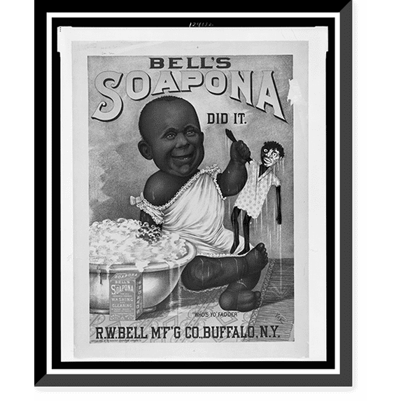 Historic Framed Print, Bell's Soapona did it. Who's yo' fadder".Van." - 2, 17-7/8" x 21-7/8"