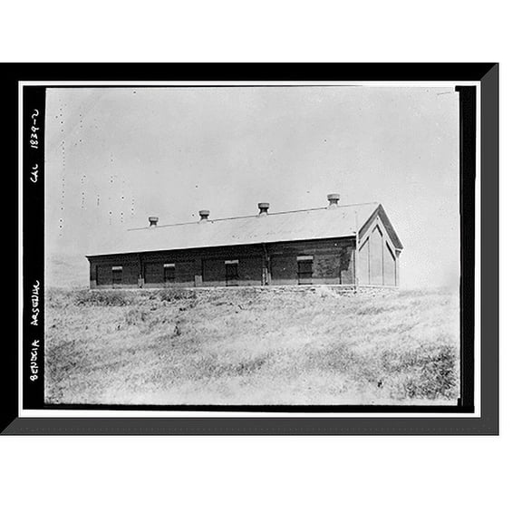 Historic Framed Print, Benicia Arsenal, Powder Magazine No. 5, Junction of Interstate Highways 680 & 780, Benicia, Solano County, CA - 2, 17-7/8" x 21-7/8"