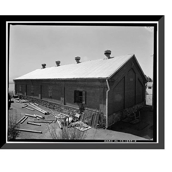 Historic Framed Print, Benicia Arsenal, Powder Magazine No. 5, Junction of Interstate Highways 680 & 780, Benicia, Solano County, CA - 8, 17-7/8" x 21-7/8"