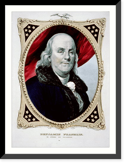 Print Benjamin Historic Framed Print, Benjamin Franklin: The statesman and philosopher ...