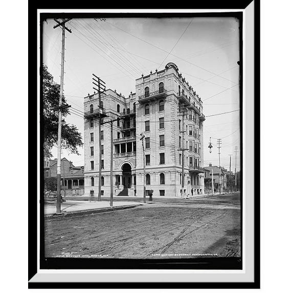 Historic Framed Print, Bienville Hotel, Mobile, Ala., 17-7/8" x 21-7/8"