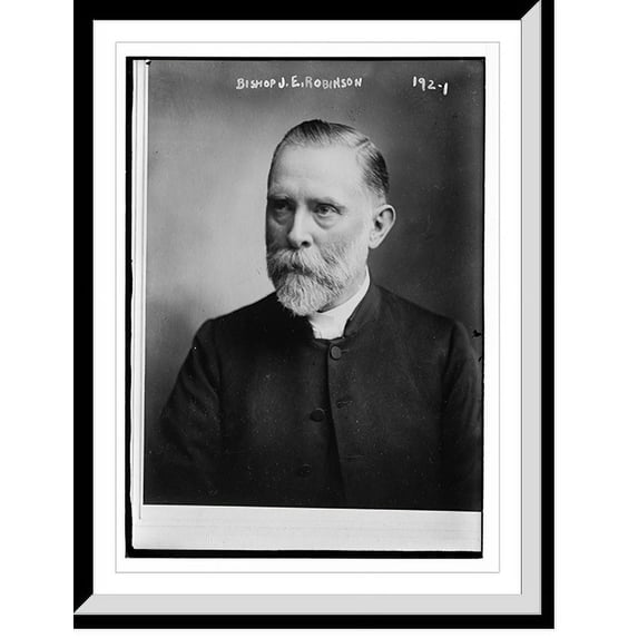 Historic Framed Print, Bishop J.E. Robinson, portrait bust, 17-7/8" x 21-7/8"