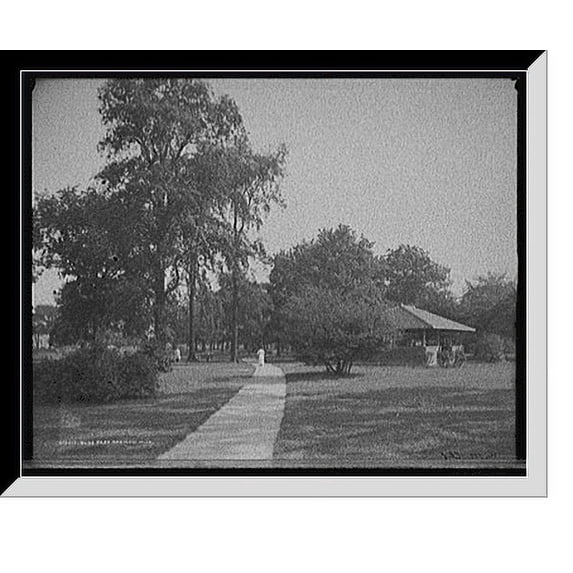 Historic Framed Print, Bliss Park, Saginaw, Mich., 17-7/8" x 21-7/8"