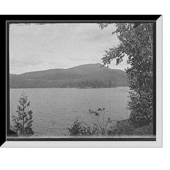 Historic Framed Print, [Blue Mountain from Blue Mt. Lake, Adirondacks, N.Y.], 17-7/8" x 21-7/8"