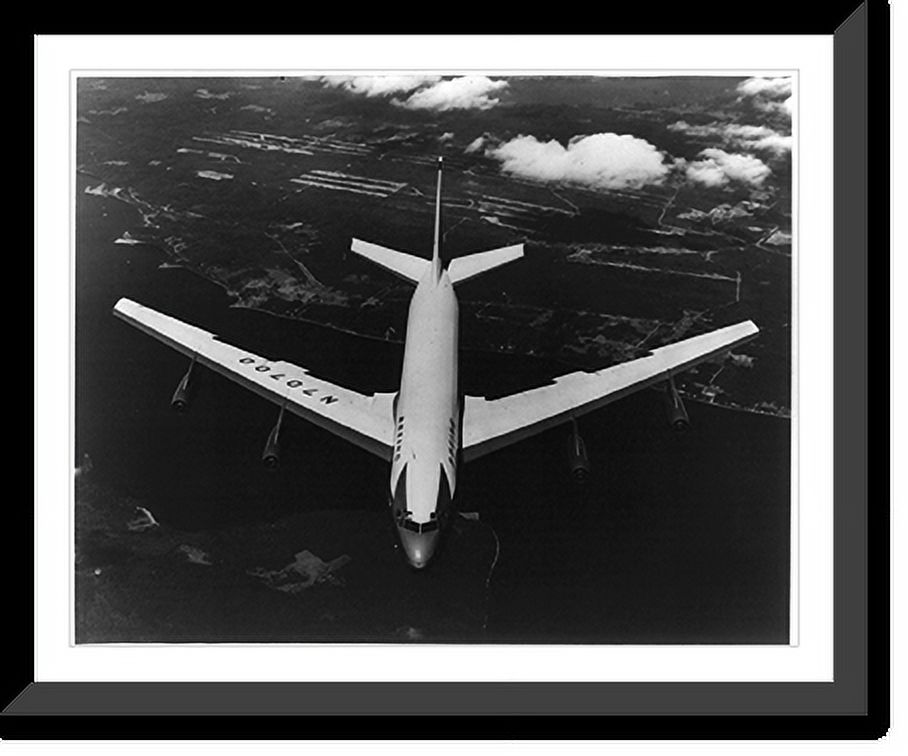 Historic Framed Print, Boeing 707 in the air; America's first jet ...