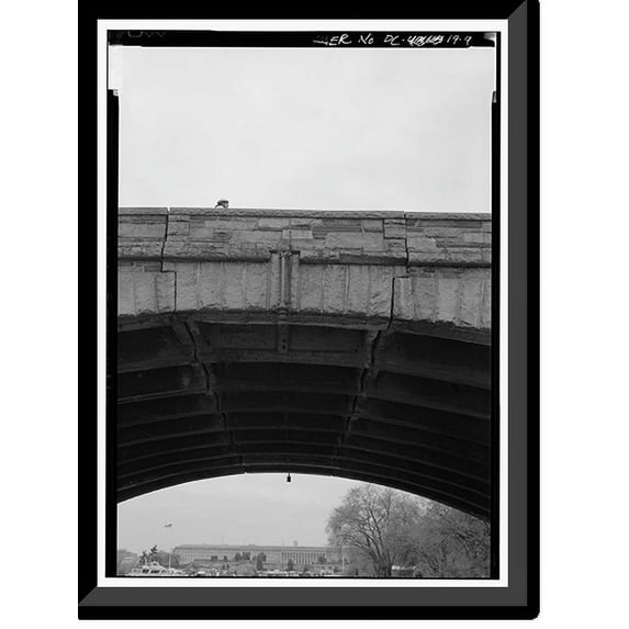 Historic Framed Print, Boundary Channel Bridge, Spanning Boundary Channel, Washington, District of Columbia, DC - 5, 17-7/8" x 21-7/8"