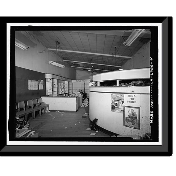 Historic Framed Print, Bower Building, 409-413 East Weber Avenue, Stockton, San Joaquin County, CA - 4, 17-7/8" x 21-7/8"