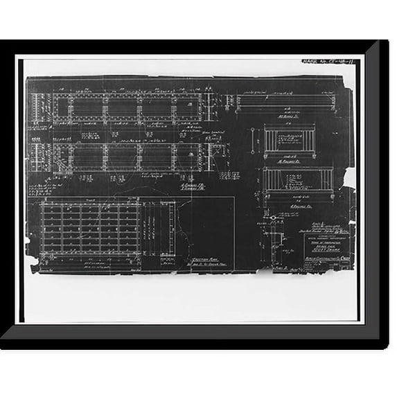 Historic Framed Print, Bridge No. 475, Spanning Pequabuck River on U.S. Route 6, Farmington, Hartford County, CT - 11, 17-7/8" x 21-7/8"
