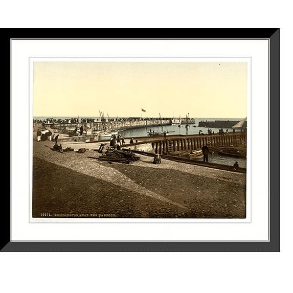 Historic Framed Print, Bridlington the harbor Yorkshire England, 17-7/8" x 21-7/8"