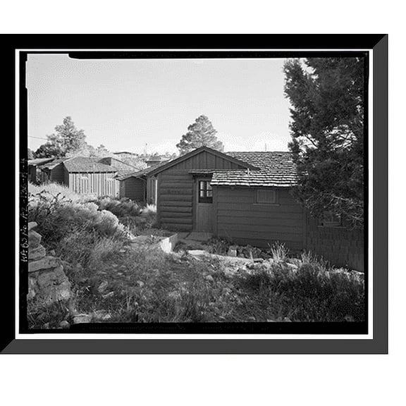 Historic Framed Print, Bright Angel Lodge, Cabin No. 6191-6192, Grand Canyon Village, South Rim, Grand Canyon National Park, Coconino County, AZ - 4, 17-7/8" x 21-7/8"