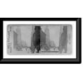 thumbnail image 1 of Historic Framed Print, Broadway & Trinity Church, 17-7/8" x 21-7/8", 1 of 9