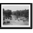 thumbnail image 1 of Historic Framed Print, Bronx Lake from New York Zoological Park, 183 D. St. and Southern Blvd., New York City: Boat landing, 17-7/8" x 21-7/8", 1 of 9