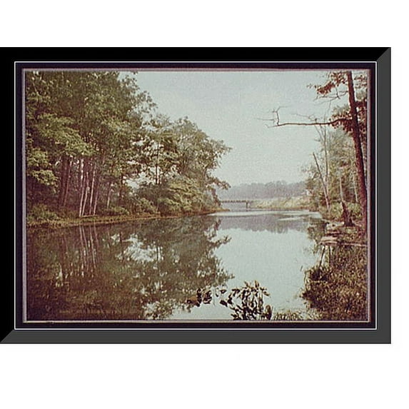 Historic Framed Print, Bronx River in Bronx Park, New York, 17-7/8" x 21-7/8"