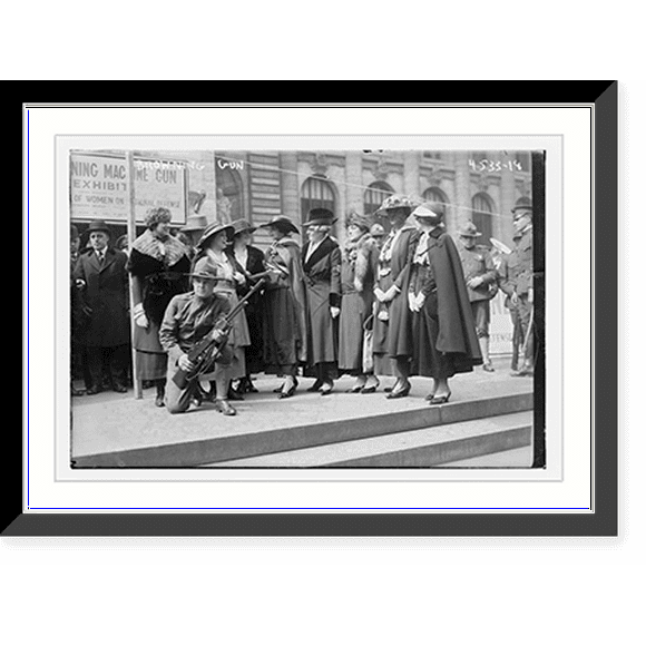 Historic Framed Print, Browning gun, 17-7/8" x 21-7/8"