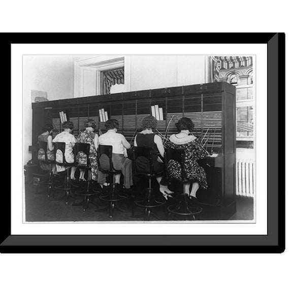 Historic Framed Print, C. & P. Telephone Co. Exchange, Washington, D.C., 17-7/8" x 21-7/8"