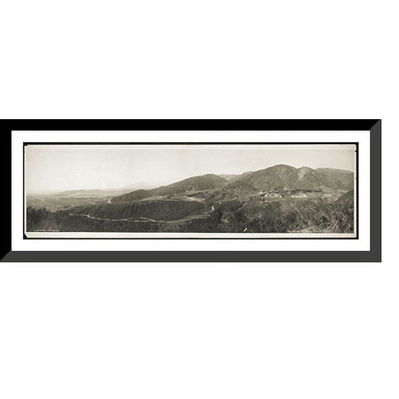 Historic Framed Print, CA Arrowhead Hot Springs 1907 PHOTO, 36-3/8" x 8-3/8"