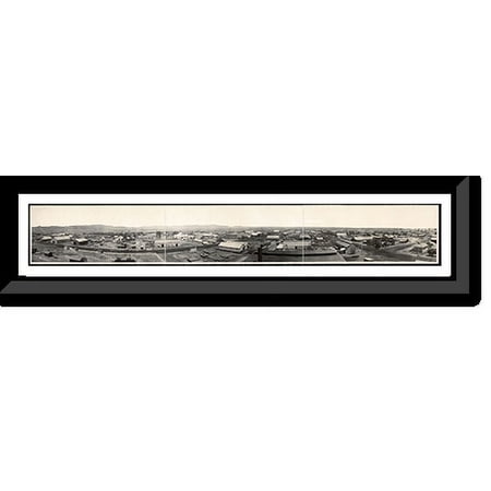 Historic Framed Print, CA Colinga 1909 PHOTO, 36-3/8" x 8-3/8"