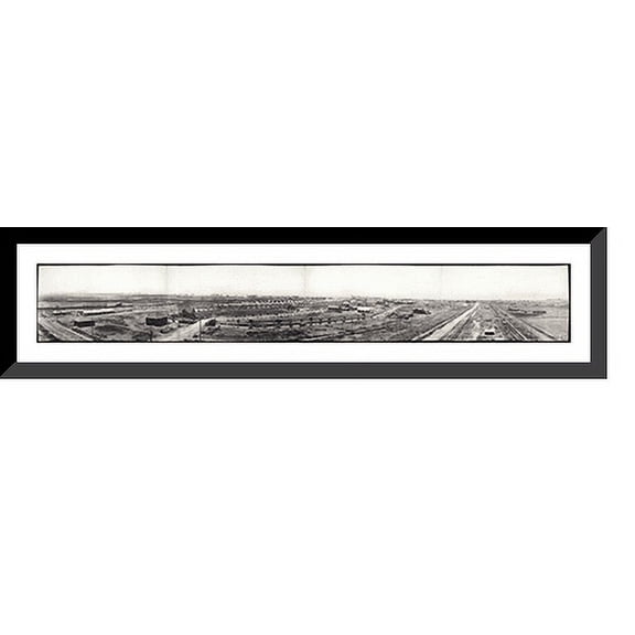Historic Framed Print, CA Los Angeles 1908 PHOTO, 36-3/8" x 8-3/8"